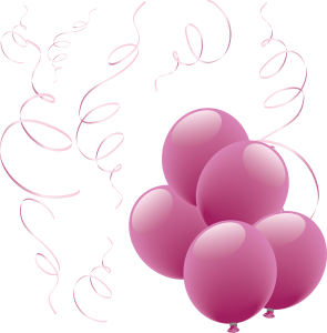 Purple balloons PNG image-3400